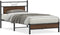 vidaXL - Bedframe - zonder - matras - bewerkt - hout - bruin - eikenkleur - 100x190 - cm