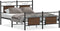 vidaXL - Bedframe - zonder - matras - bewerkt - hout - bruin - eikenkleur - 137x190 - cm