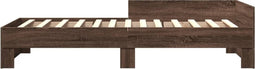 vidaXL - Bedframe - zonder - matras - bewerkt - hout - bruin - eikenkleur - 90x190 - cm