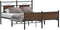 vidaXL - Bedframe - zonder - matras - bewerkt - hout - bruin - eikenkleur - 150x200 - cm