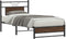 vidaXL - Bedframe - zonder - matras - bewerkt - hout - bruin - eikenkleur - 80x200 - cm