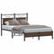 vidaXL - Bedframe - zonder - matras - bewerkt - hout - bruin - eikenkleur - 120x190 - cm