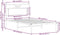 vidaXL - Bedframe - zonder - matras - bewerkt - hout - bruin - eikenkleur - 100x200 - cm