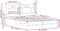 vidaXL - Bedframe - zonder - matras - bewerkt - hout - bruin - eikenkleur - 140x200 - cm