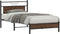 vidaXL - Bedframe - zonder - matras - bewerkt - hout - bruin - eikenkleur - 100x200 - cm