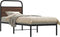 vidaXL - Bedframe - zonder - matras - bewerkt - hout - bruin - eikenkleur - 75x190 - cm