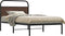 vidaXL - Bedframe - zonder - matras - bewerkt - hout - bruin - eikenkleur - 100x190 - cm