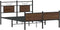vidaXL - Bedframe - zonder - matras - bewerkt - hout - bruin - eikenkleur - 140x200 - cm