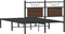 vidaXL - Bedframe - zonder - matras - bewerkt - hout - bruin - eikenkleur - 120x190 - cm