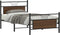 vidaXL - Bedframe - zonder - matras - bewerkt - hout - bruin - eikenkleur - 120x190 - cm