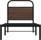 vidaXL - Bedframe - zonder - matras - bewerkt - hout - bruin - eikenkleur - 75x190 - cm