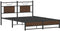 vidaXL - Bedframe - zonder - matras - bewerkt - hout - bruin - eikenkleur - 137x190 - cm