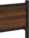 vidaXL - Bedframe - zonder - matras - bewerkt - hout - bruin - eikenkleur - 150x200 - cm