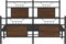 vidaXL - Bedframe - zonder - matras - bewerkt - hout - bruin - eikenkleur - 137x190 - cm