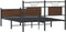 vidaXL - Bedframe - zonder - matras - bewerkt - hout - bruin - eikenkleur - 137x190 - cm