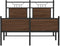 vidaXL - Bedframe - zonder - matras - bewerkt - hout - bruin - eikenkleur - 120x200 - cm
