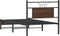 vidaXL - Bedframe - zonder - matras - bewerkt - hout - bruin - eikenkleur - 75x190 - cm