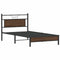 vidaXL - Bedframe - zonder - matras - bewerkt - hout - bruin - eikenkleur - 100x200 - cm