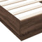 vidaXL - Bedframe - zonder - matras - bewerkt - hout - bruin - eikenkleur - 90x200 - cm