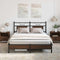 vidaXL - Bedframe - zonder - matras - bewerkt - hout - bruin - eikenkleur - 137x190 - cm