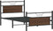 vidaXL - Bedframe - zonder - matras - bewerkt - hout - bruin - eikenkleur - 100x200 - cm