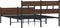 vidaXL - Bedframe - zonder - matras - bewerkt - hout - bruin - eikenkleur - 140x200 - cm
