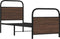 vidaXL - Bedframe - zonder - matras - bewerkt - hout - bruin - eikenkleur - 80x200 - cm