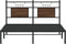 vidaXL - Bedframe - zonder - matras - bewerkt - hout - bruin - eikenkleur - 150x200 - cm