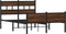 vidaXL - Bedframe - zonder - matras - bewerkt - hout - bruin - eikenkleur - 120x190 - cm