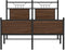 vidaXL - Bedframe - zonder - matras - bewerkt - hout - bruin - eikenkleur - 120x190 - cm