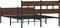 vidaXL - Bedframe - zonder - matras - bewerkt - hout - bruin - eikenkleur - 150x200 - cm