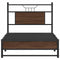 vidaXL - Bedframe - zonder - matras - bewerkt - hout - bruin - eikenkleur - 75x190 - cm
