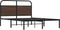 vidaXL - Bedframe - zonder - matras - bewerkt - hout - bruin - eikenkleur - 135x190 - cm