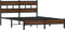 vidaXL - Bedframe - zonder - matras - bewerkt - hout - bruin - eikenkleur - 140x190 - cm