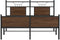 vidaXL - Bedframe - zonder - matras - bewerkt - hout - bruin - eikenkleur - 150x200 - cm