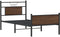 vidaXL - Bedframe - zonder - matras - bewerkt - hout - bruin - eikenkleur - 90x190 - cm