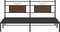 vidaXL - Bedframe - zonder - matras - bewerkt - hout - bruin - eikenkleur - 160x200 - cm