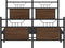 vidaXL - Bedframe - zonder - matras - bewerkt - hout - bruin - eikenkleur - 120x200 - cm