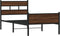 vidaXL - Bedframe - zonder - matras - bewerkt - hout - bruin - eikenkleur - 80x200 - cm