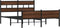 vidaXL - Bedframe - zonder - matras - bewerkt - hout - bruin - eikenkleur - 140x200 - cm
