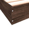 vidaXL - Bedframe - zonder - matras - bewerkt - hout - bruin - eikenkleur - 90x190 - cm