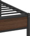 vidaXL - Bedframe - zonder - matras - bewerkt - hout - bruin - eikenkleur - 100x200 - cm