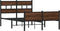 vidaXL - Bedframe - zonder - matras - bewerkt - hout - bruin - eikenkleur - 120x200 - cm