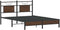 vidaXL - Bedframe - zonder - matras - bewerkt - hout - bruin - eikenkleur - 140x200 - cm