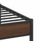 vidaXL - Bedframe - zonder - matras - bewerkt - hout - bruin - eikenkleur - 183x203 - cm