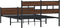 vidaXL - Bedframe - zonder - matras - bewerkt - hout - bruin - eikenkleur - 140x190 - cm
