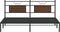 vidaXL - Bedframe - zonder - matras - bewerkt - hout - bruin - eikenkleur - 183x203 - cm