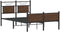 vidaXL - Bedframe - zonder - matras - bewerkt - hout - bruin - eikenkleur - 120x190 - cm