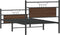vidaXL - Bedframe - zonder - matras - bewerkt - hout - bruin - eikenkleur - 100x190 - cm
