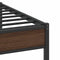 vidaXL - Bedframe - zonder - matras - bewerkt - hout - bruin - eikenkleur - 100x200 - cm
